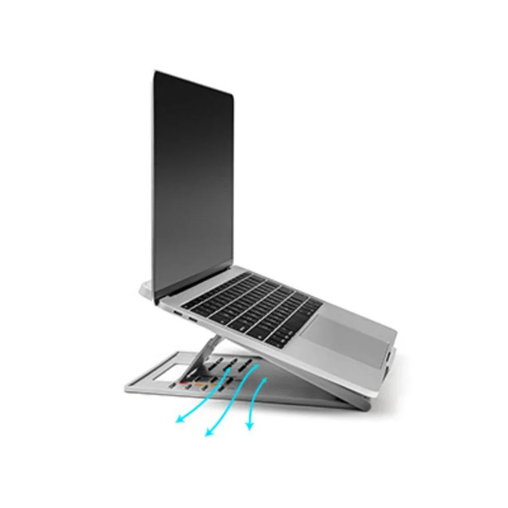KENSINGTON SmartFit Easy Riser Go Adjustable Ergonomic Laptop Riser and Cooling Stand for up to 14" Laptops (K50421WW)
