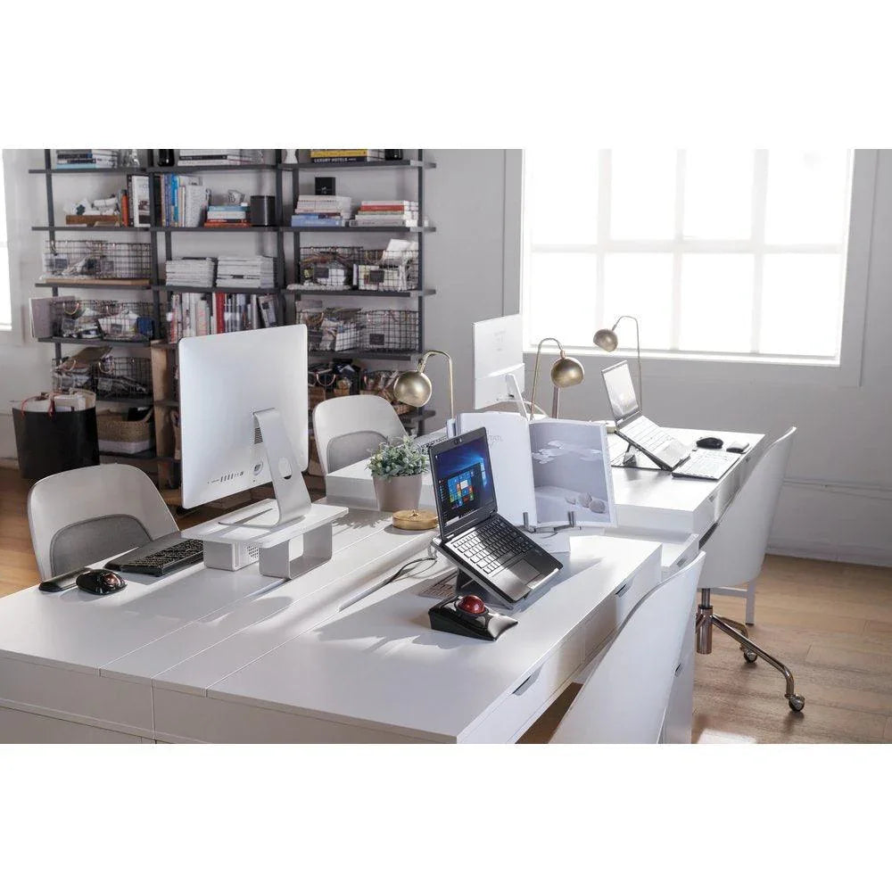 KENSINGTON SmartFit Easy Riser Go Adjustable Ergonomic Laptop Riser and Cooling Stand for up to 14" Laptops (K50421WW)