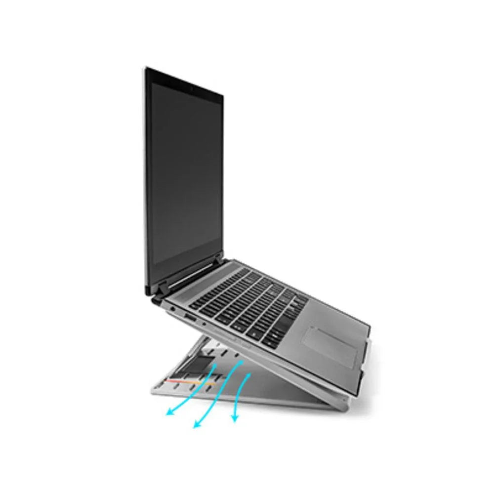 KENSINGTON SmartFit Easy Riser Go Adjustable Ergonomic Laptop Riser and Cooling Stand for up to 17" Laptops (K50420WW)