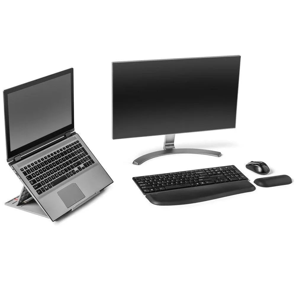 KENSINGTON SmartFit Easy Riser Go Adjustable Ergonomic Laptop Riser and Cooling Stand for up to 17" Laptops (K50420WW)