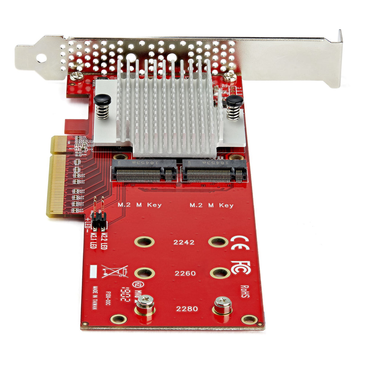 STARTECH Dual M.2 PCIe SSD Adapter Card - x8 | x16 Dual NVMe or AHCI M.2 SSD to PCI Express 3.0 - M.2 NGFF PCIe (M-Key) Compatible - Supports 2242 | 2260 | 2280 - RAID - Mac & PC (PEX8M2E2) (PEX8M2E2) STARTECH
