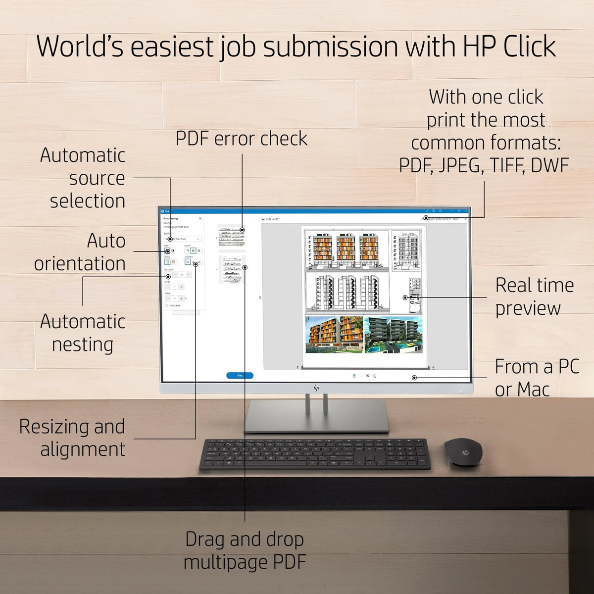 HP DESIGNJET T650 24-IN – Large Format Printer – Fast A1 Printing
