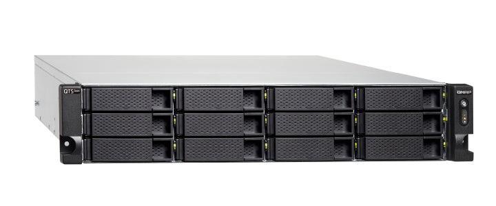 QNAP 12 x 3.5" | AMD Ryzen 7 3700X | 128 GB UDIMM DDR4 | 5 GB Flash | 2 x 300 W | 100-240 V | 13.73 kg (TS-H1277XU-RP-3700X-128G)