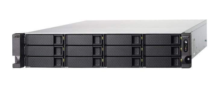 QNAP 12 x 3.5" | AMD Ryzen 7 3700X | 128 GB UDIMM DDR4 | 5 GB Flash | 2 x 300 W | 100-240 V | 13.73 kg (TS-H1277XU-RP-3700X-128G)