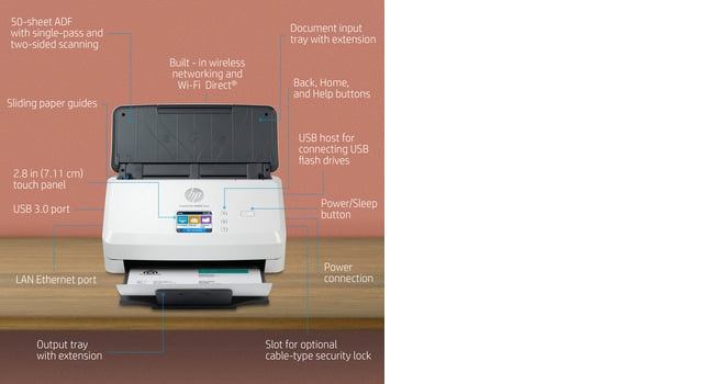 HP Scanjet Scanjet Pro N4000 snw1 Sheet-feed Scanner
