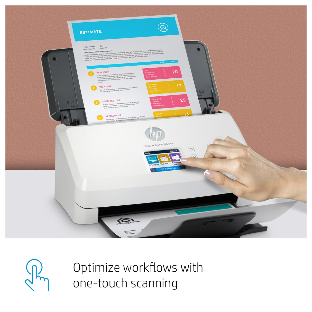 HP Scanjet Scanjet Pro N4000 snw1 Sheet-feed Scanner