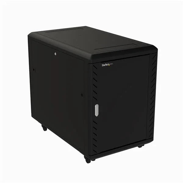 STARTECH 4-Post 15U Server Rack Cabinet | 19" Data Rack Cabinet for IT | Network Equipment | with Adjustable Mounting Rails (RK1536BKF)