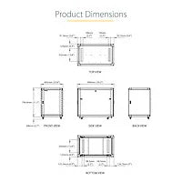 STARTECH 4-Post 15U Server Rack Cabinet | 19" Data Rack Cabinet for IT | Network Equipment | with Adjustable Mounting Rails (RK1536BKF)