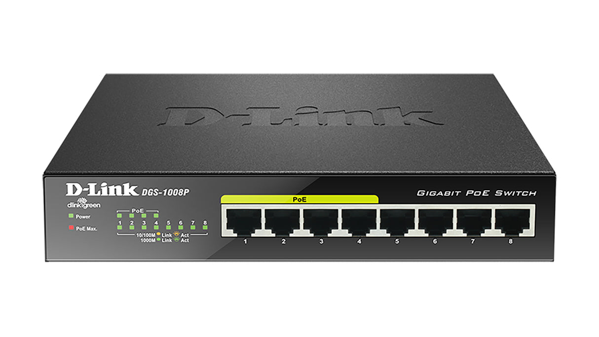 D-LINK DGS-1008P Network Switch