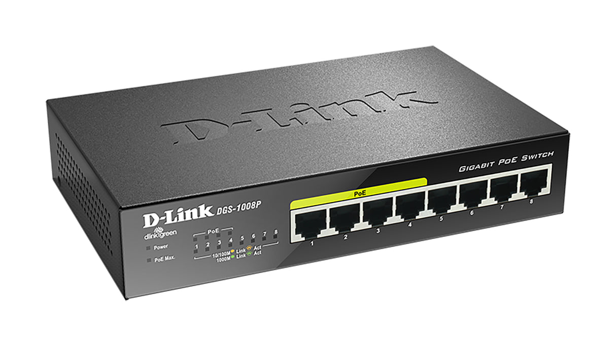 D-LINK DGS-1008P Network Switch