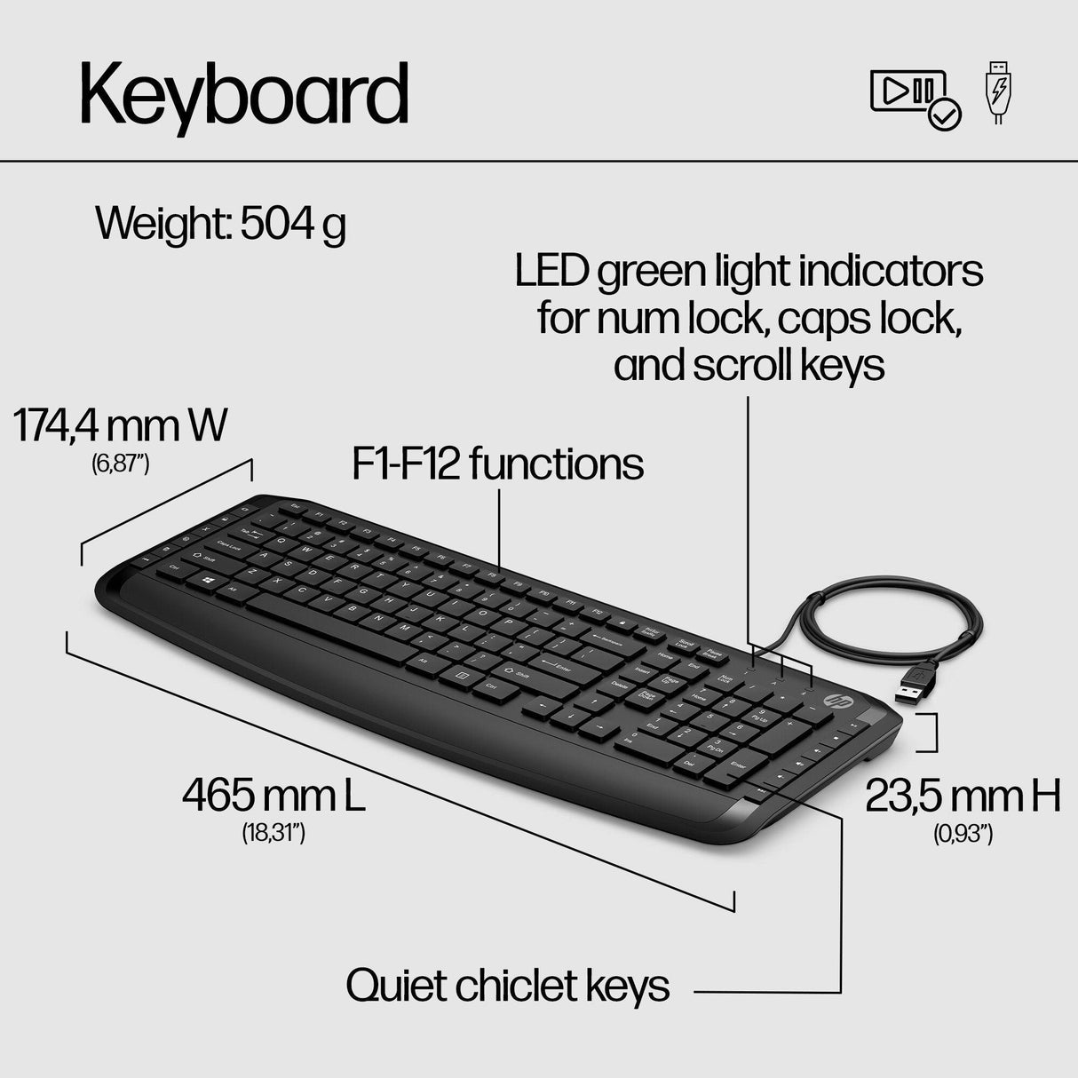 HP Pavilion Keyboard and Mouse 200 (9DF28AA) HP