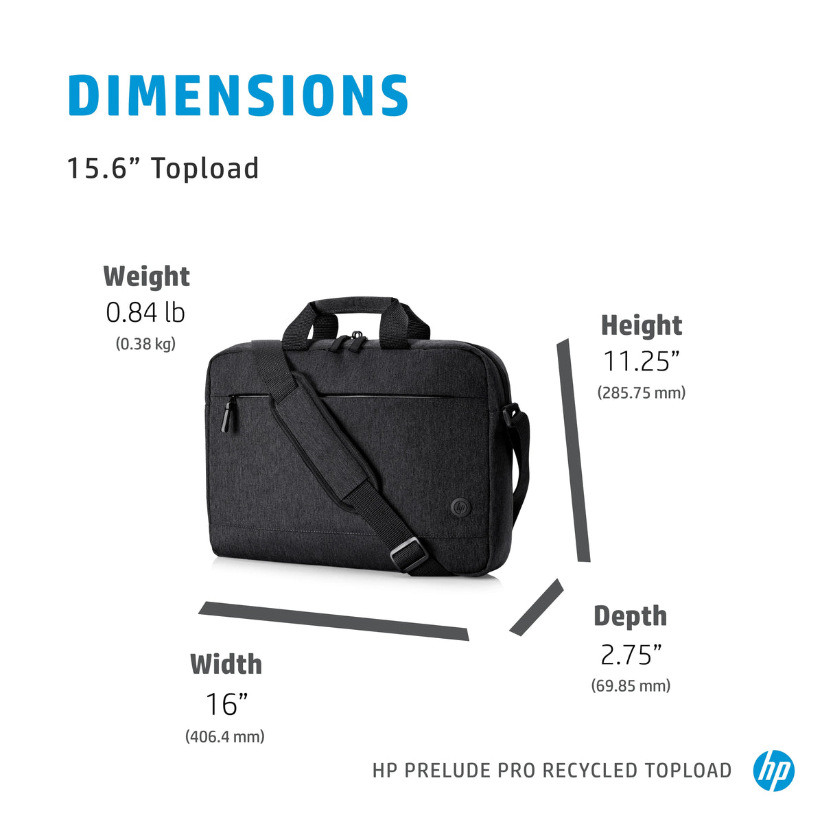 HP PRELUDE PRO – Briefcase / 15.6" / Recycled Fabric – Laptop Cases