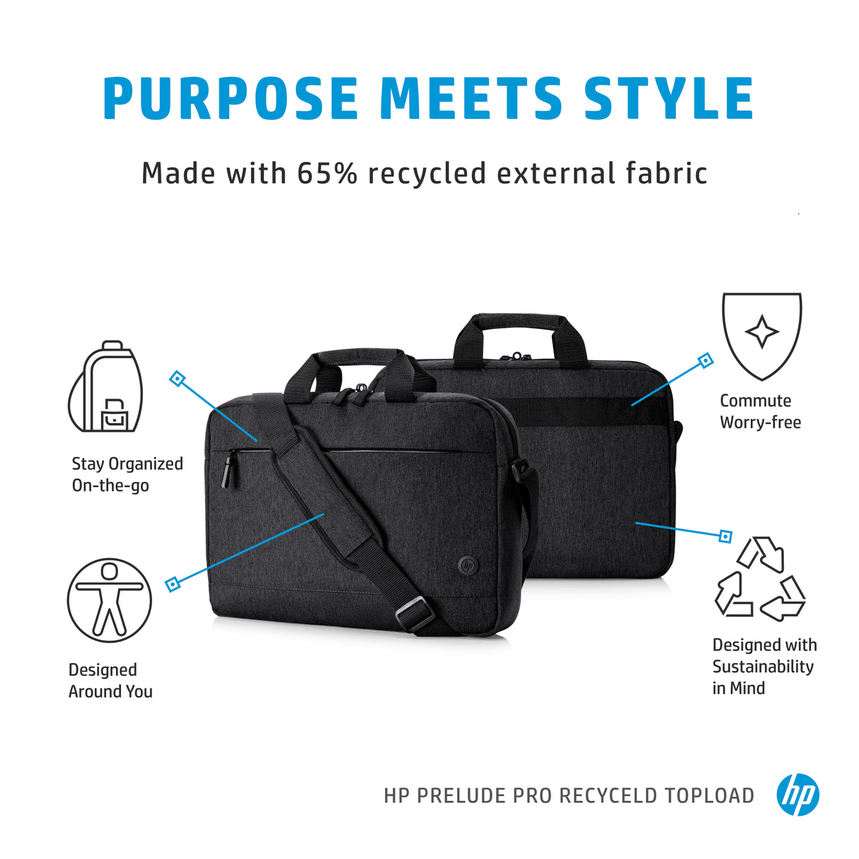 HP Prelude Pro Recycled Top Load Briefcase (15.6")