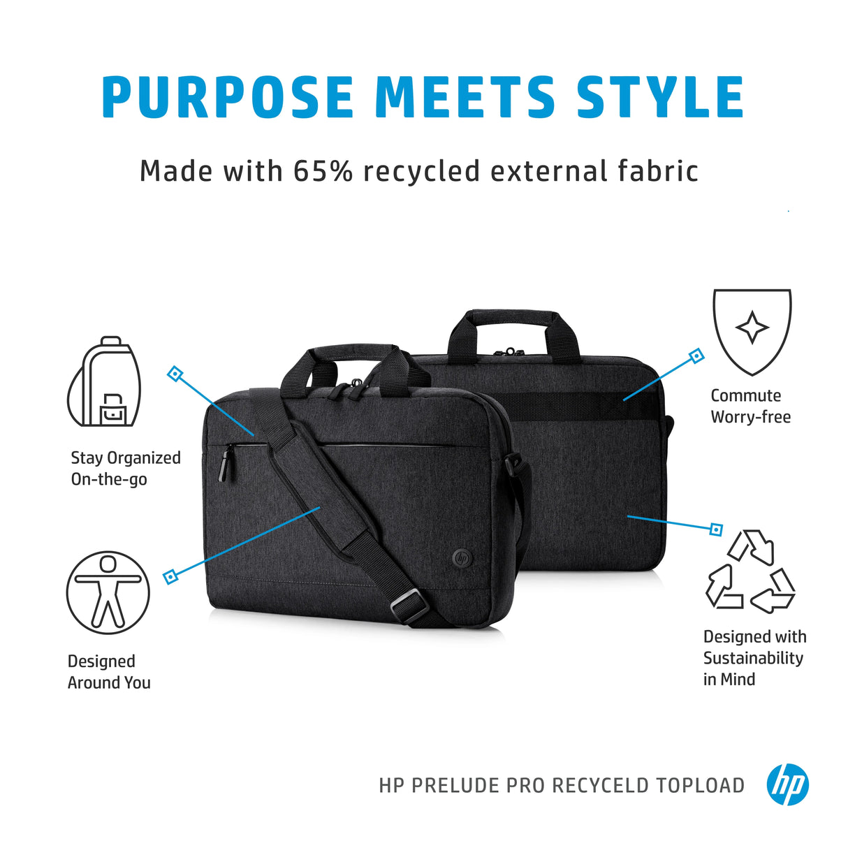HP PRELUDE PRO – Briefcase / 15.6" / Recycled Fabric – Laptop Cases