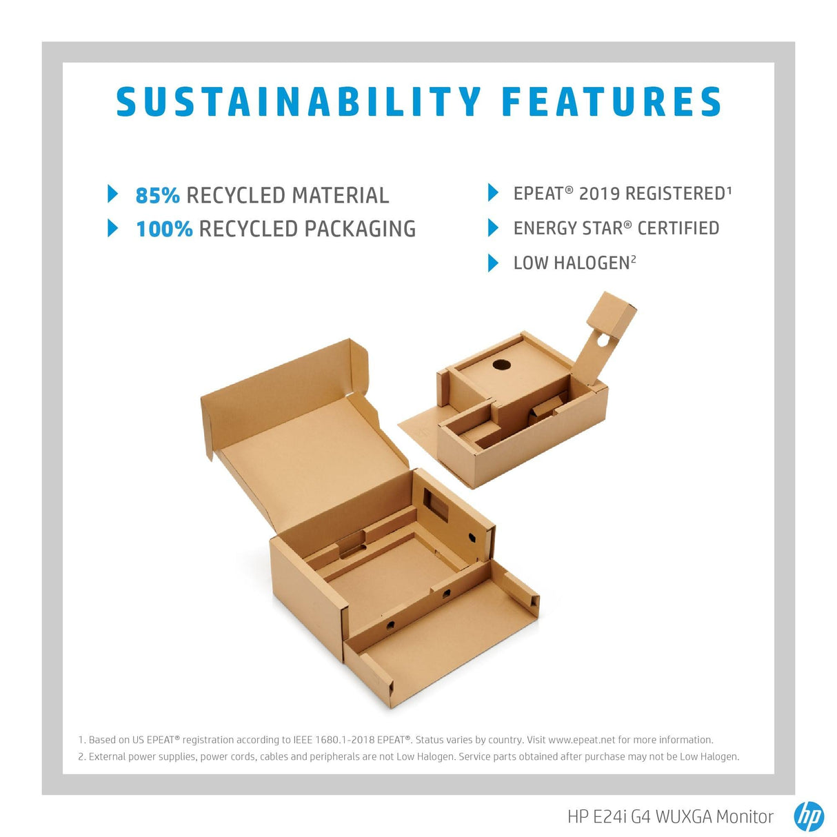 HP E-Series E24i G4 computer monitor (24") WUXGA Black, Silver