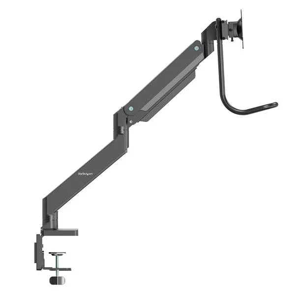 STARTECH Desk Mount Dual Monitor Arm - Ergonomic Dual Monitor VESA Mount 32" (17.6lb) Displays - Crossbar Handle for Synchronized Full Motion - Height Adjustable - C-Clamp|Grommet (ARMSLMBARDUO) (ARMSLMBARDUO)