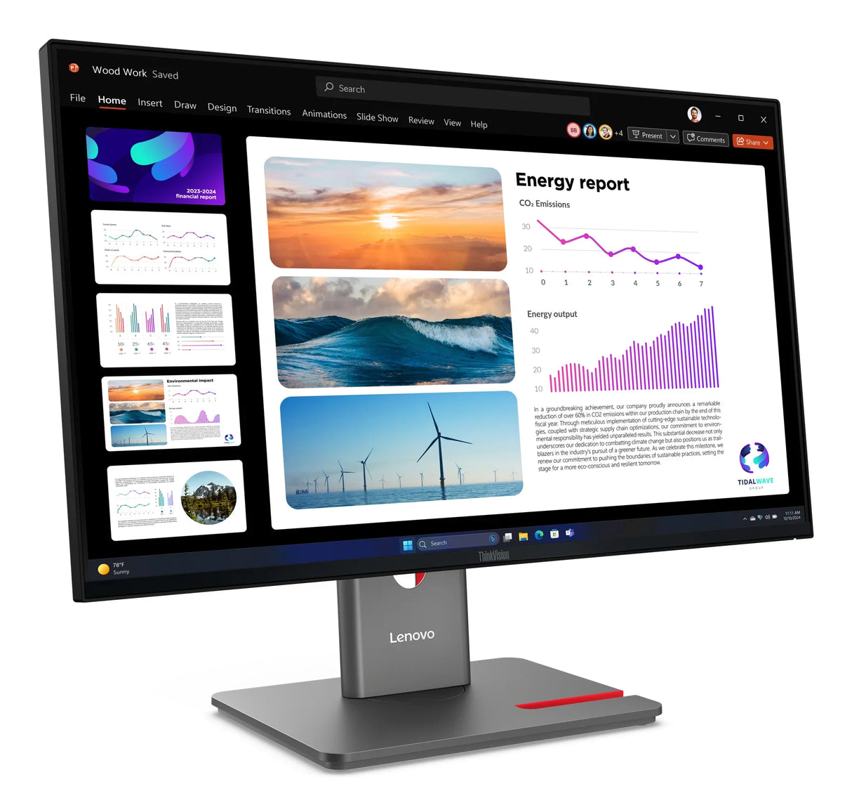 Lenovo ThinkVision Monitor – 23.8" / QHD / IPS / 120Hz – Business Monitor