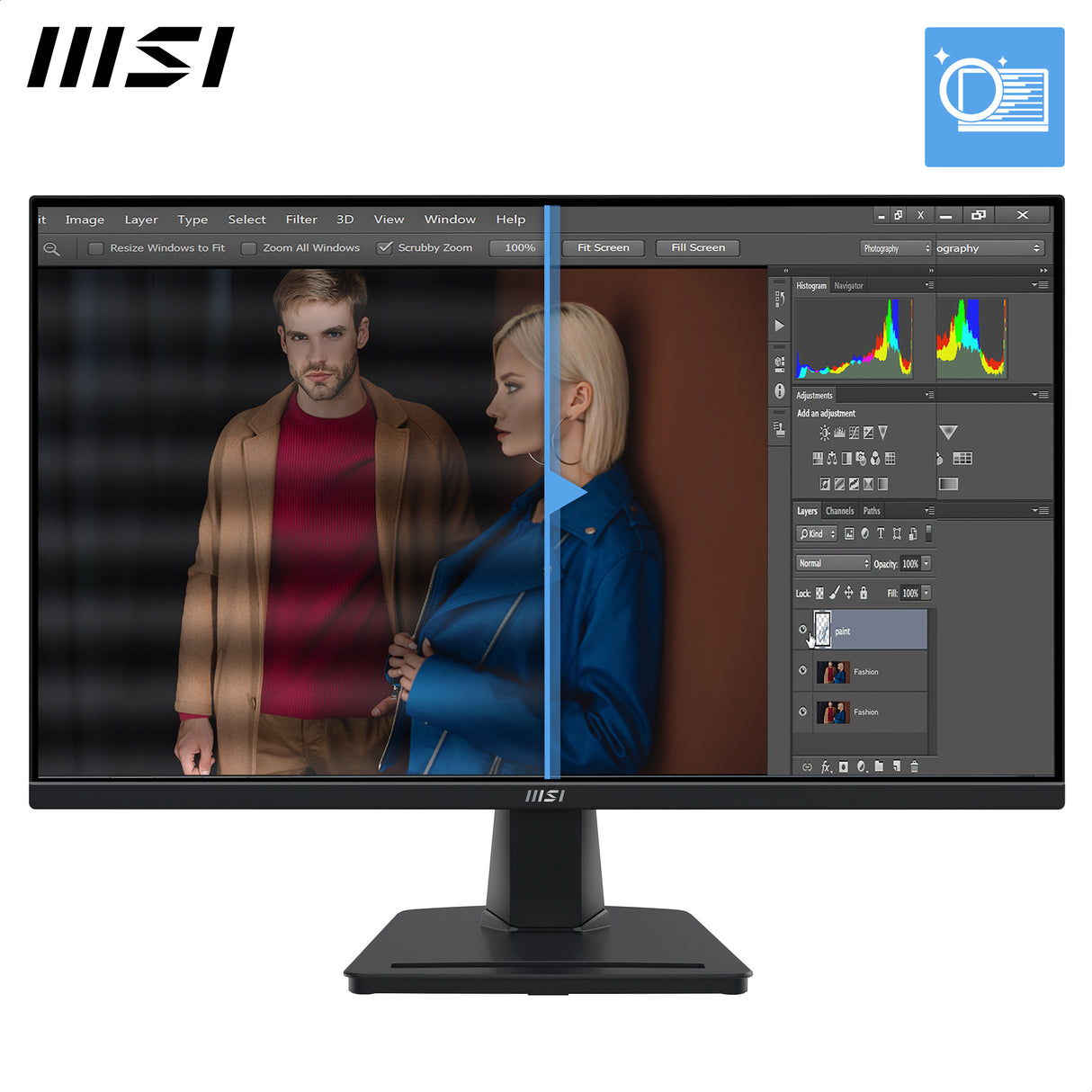 MSI MP245G Monitor – 23.8" / Full HD / IPS / 100Hz – Business Monitor