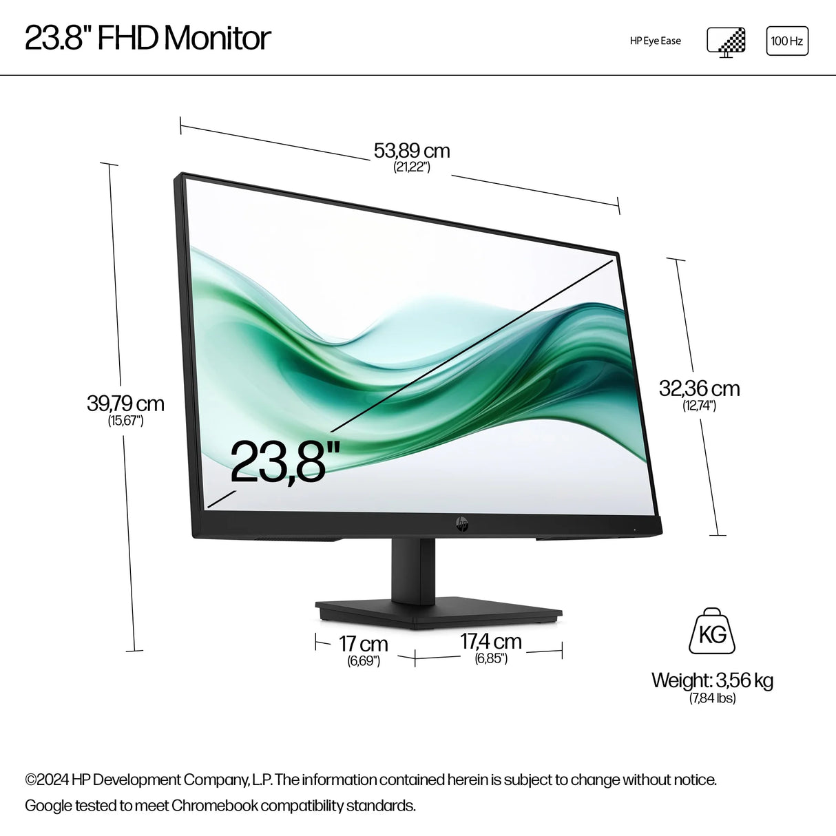HP 324pv Monitor – 23.8" / Full HD / IPS / 60Hz – Business Monitor