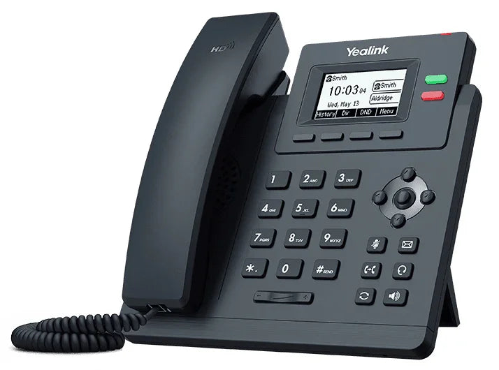 YEALINK 2.3" 132x64 LCD | 2x Gigabit Ethernet | 2x RJ9 | 2x VoIP | 2x SIP | PoE (SIP-T31G)
