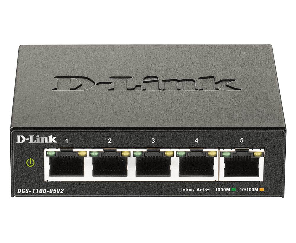 D-LINK DGS-1100-05V2 L2 Gigabit Ethernet (10/100/1000) Network Switch