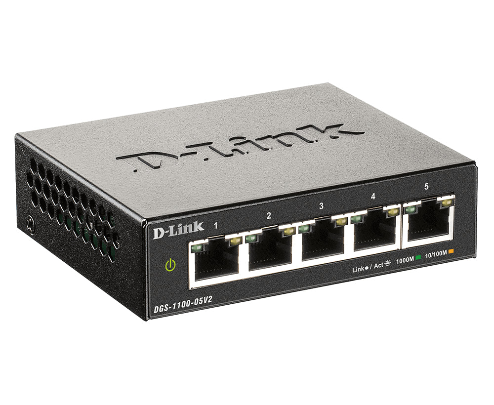 D-LINK DGS-1100-05V2 L2 Gigabit Ethernet (10/100/1000) Network Switch