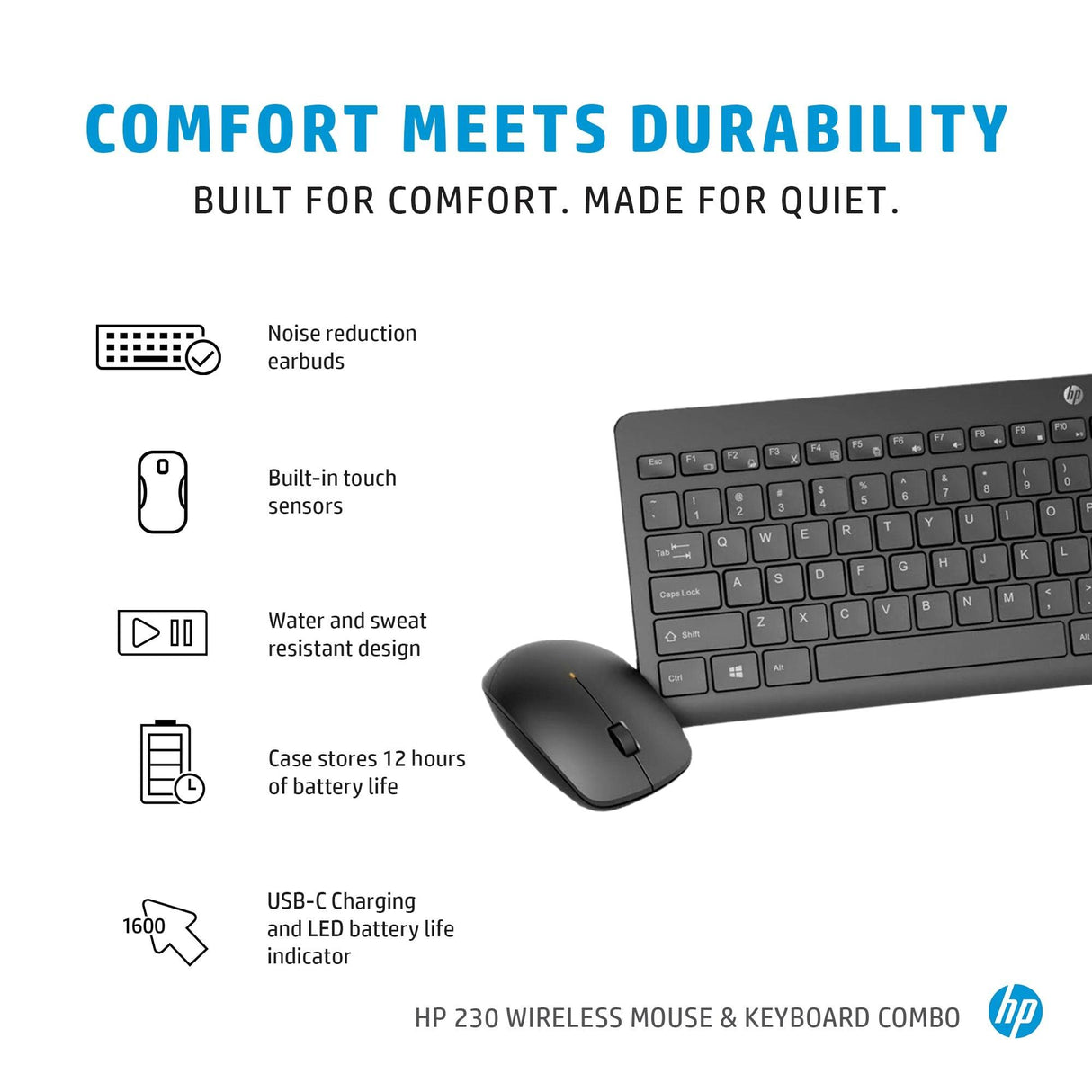HP 230 Wireless Mouse and Keyboard Combo (18H24AA) HP
