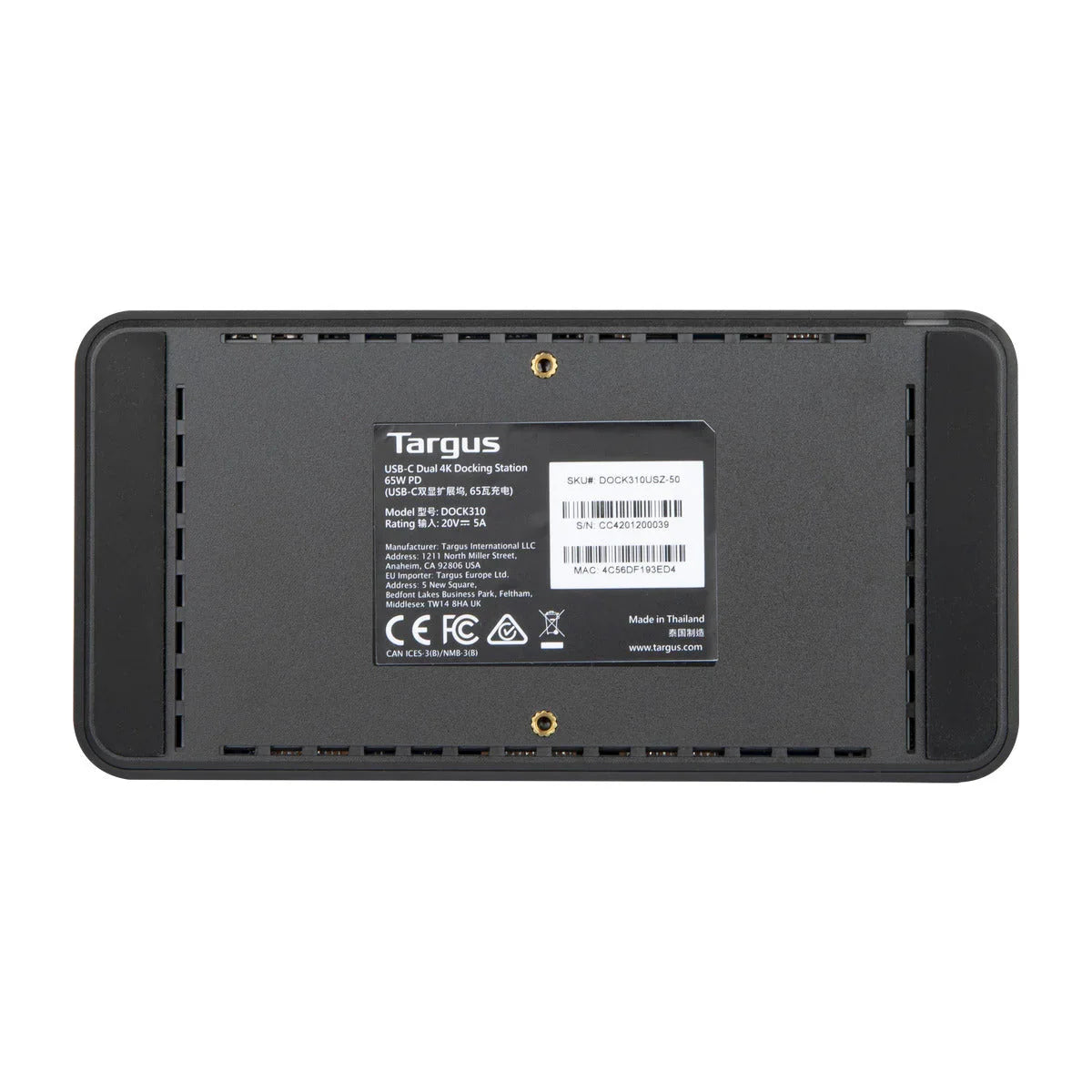TARGUS DOCK310AUZ USB Type C Docking Station