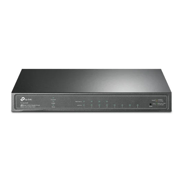 TP-LINK 8× 10|100|1000 Mbps RJ45 | 16 Gbps | 8k MAC | 209 x 126 x 26mm (TL-SG2008P)