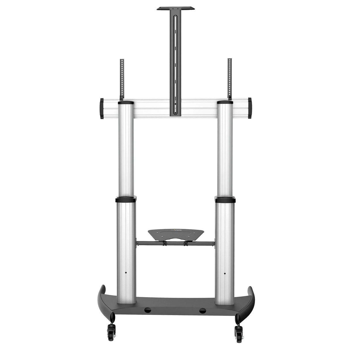 STARTECH Mobile TV Stand - Heavy Duty TV Cart for 60-100" Display (100kg|220lb) - Height Adjustable Rolling Flat Screen Floor Standing on Wheels - Universal Television Mount w|Shelves (STNDMTV100) (STNDMTV100)