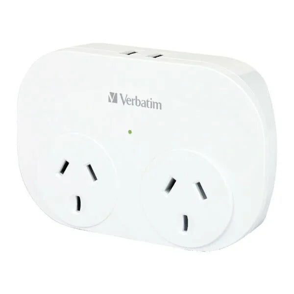 VERBATIM 12W – USB-A + USB-A / Surge Protection – Wall Charger