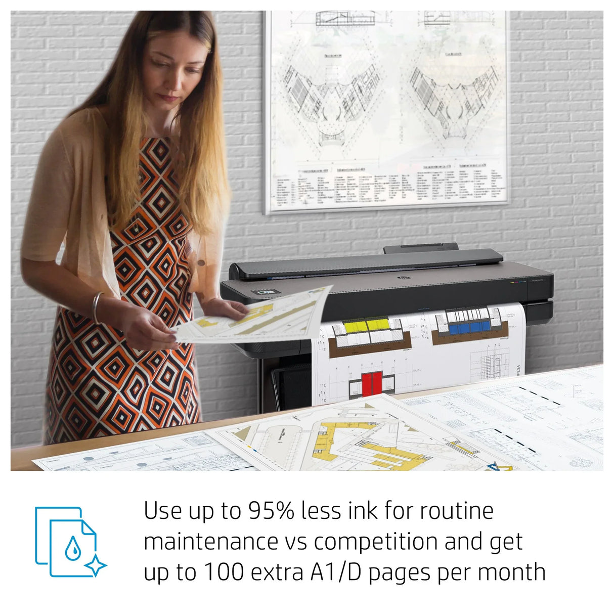 HP DESIGNJET T650 36-IN – Large Format Printer – Fast A1 Printing, Budget-Friendly