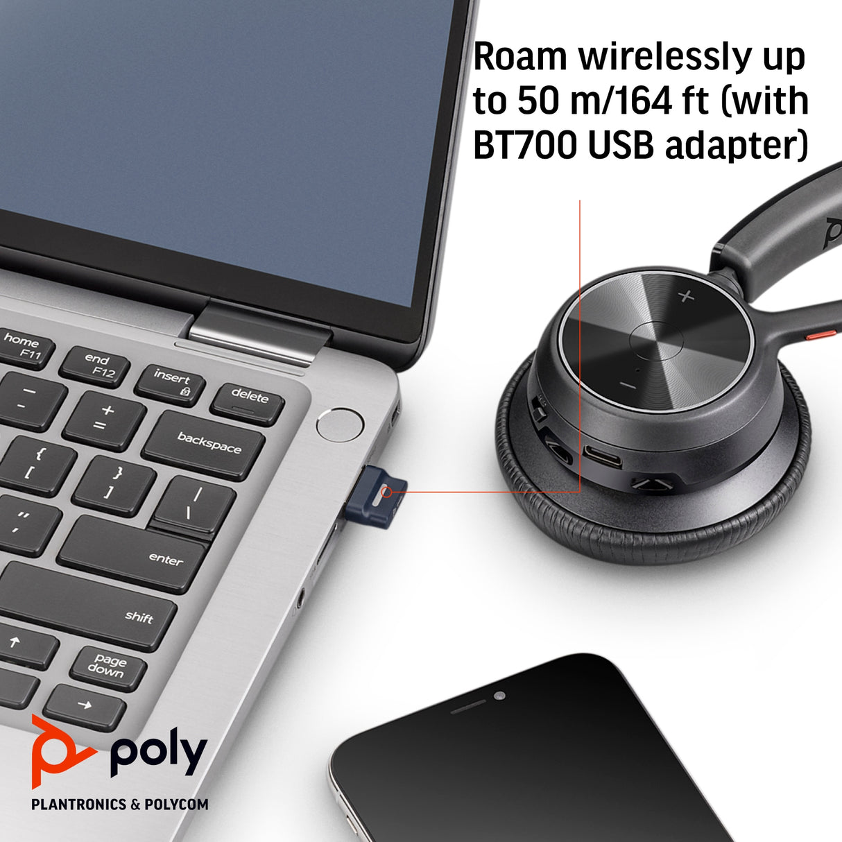 POLY Voyager 4320 USB-C BT700 Dongle Headset