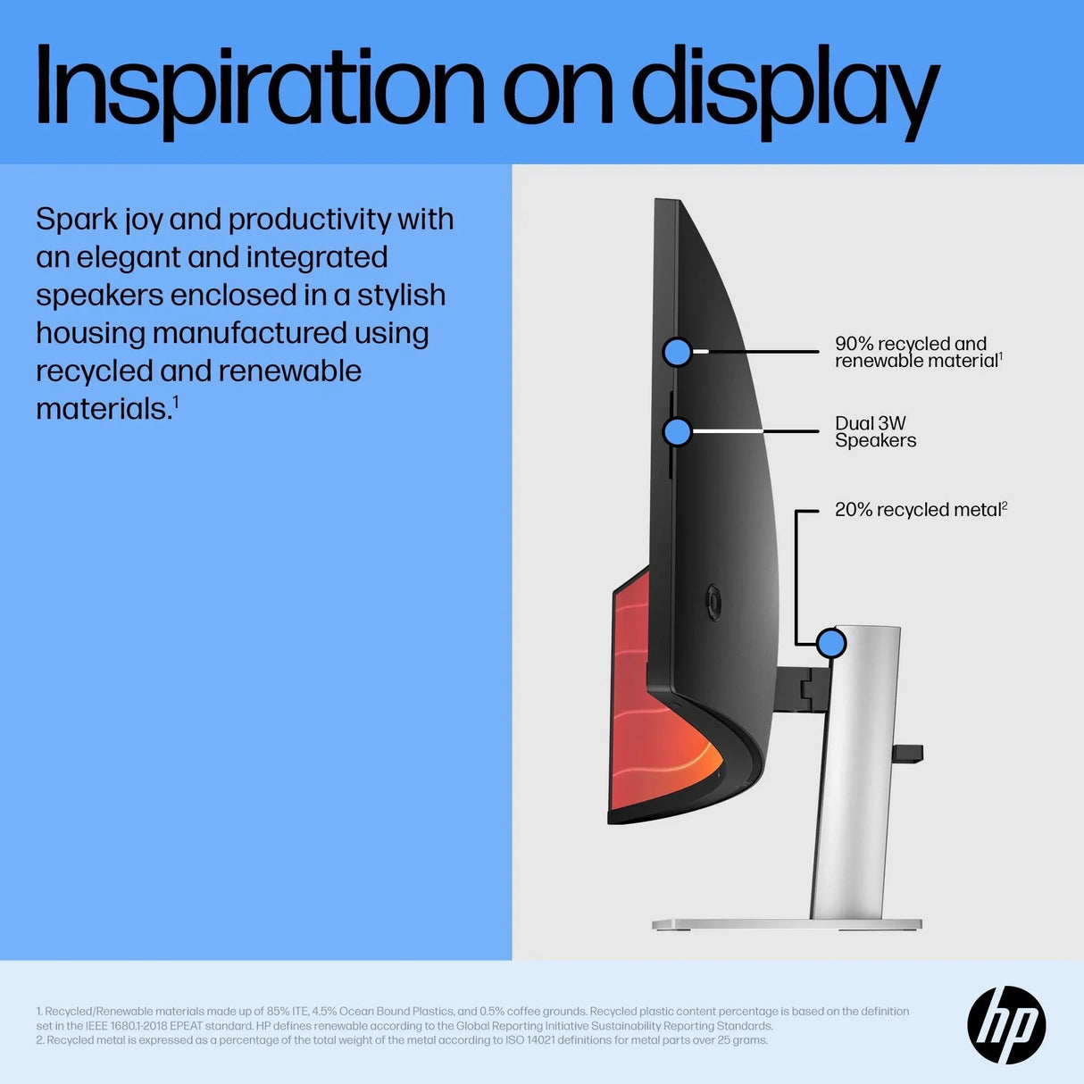 HP E45c Monitor – 44.5" / DQHD / VA / 60Hz – Business Monitor