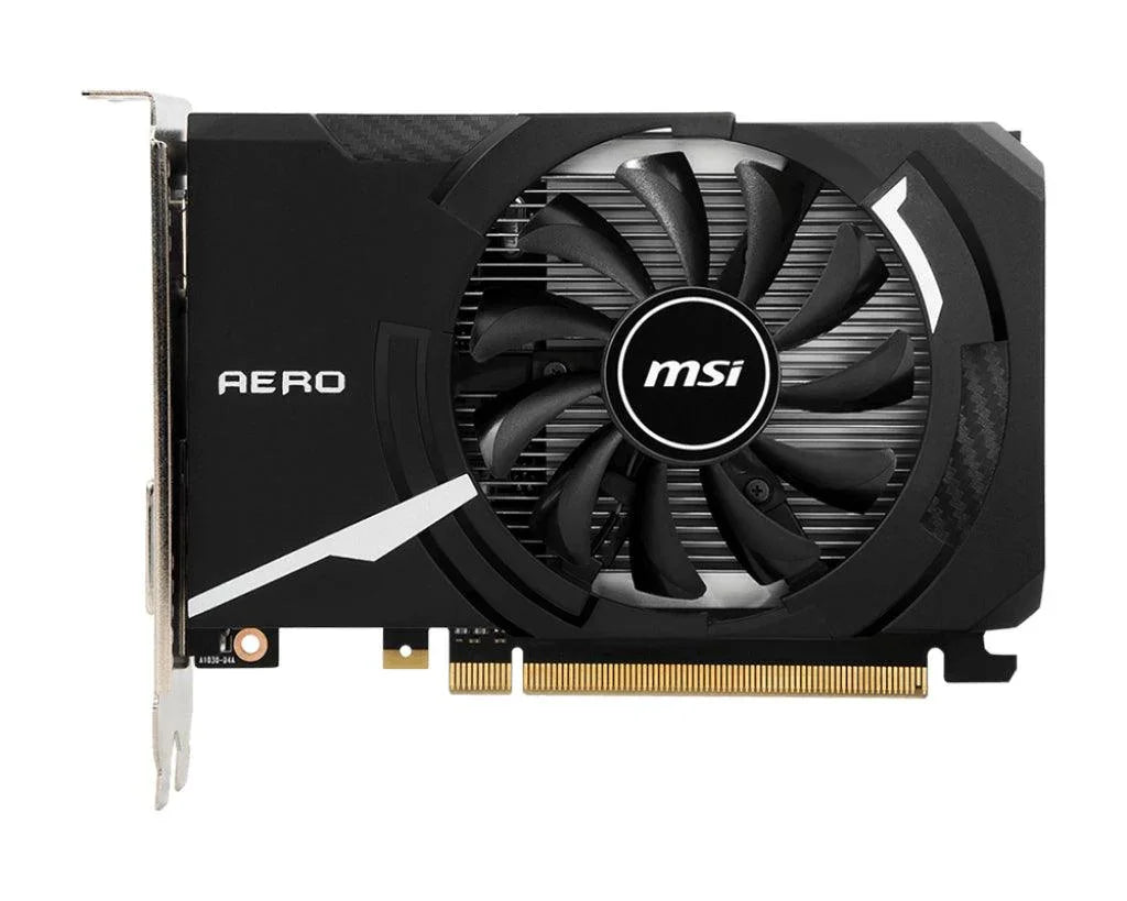 MSI NVIDIA GeForce GT 1030 | 4GB GDDR4 | 64 bit | 2100MHz | PCI Express x16 3.0 | 1 x HDMI | 1 x DVI-D | CUDA | DirectX 12.0 | OpenGL 4.5 | 20W (GEFORCE GT 1030 AERO ITX 4GD4 OC)