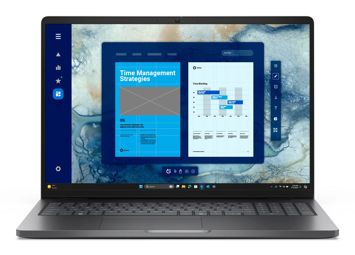 DELL PC16250 Laptop – Intel Core Ultra 7 255U / 16GB DDR5 / 512GB SSD / Intel Graphics – Sustainable Business Laptop