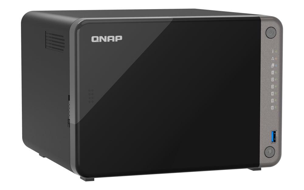 QNAP 8-C ARM Cortex 64-bit | 8 GB RAM | 4 GB Flash | ARM Mali-G610 MC4 | 6 x 3.5" SATA 6Gb|s | 120W | 171 x 235 x 226 mm (TS-AI642-8G)