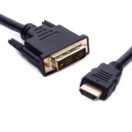 8WARE 5m HDMI to DVI-D Adapter Converter Cable - Male to Male 30AWG Gold Plated PVC Jacket for PS4 PS3 Xbox 360 Monitor PC Computer Projector DVD