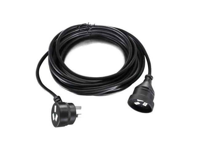 8WARE AU Power Cable Extension 3-Pin Male to Female 2m 3-Pin AU Piggy Back Black