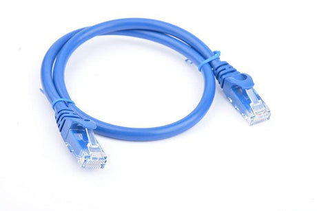 8WARE CAT6A Cable 0.25m (25cm) - Blue Color RJ45 Ethernet Network LAN UTP Patch Cord Snagless