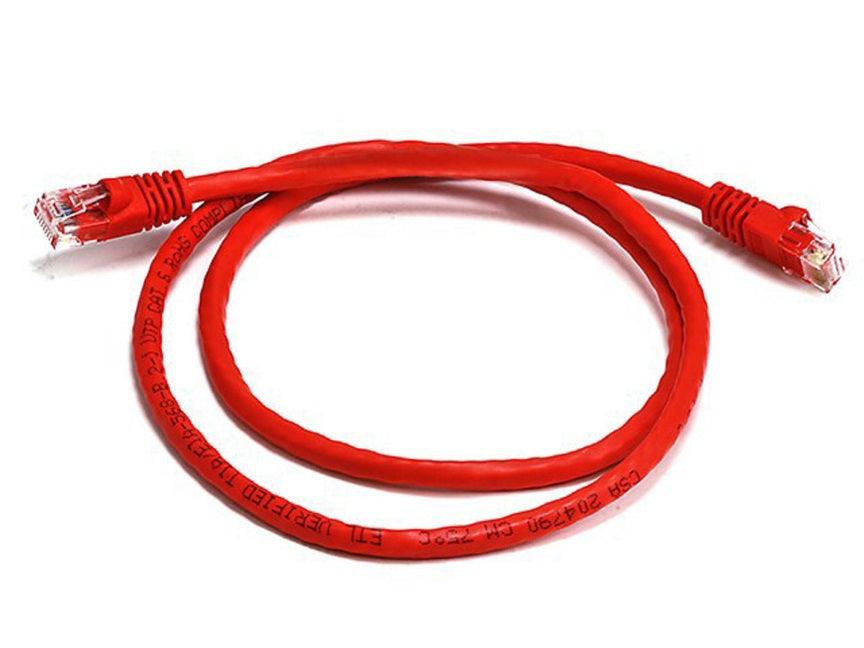 8WARE CAT6A Cable 0.5m (50cm) - Red Color RJ45 Ethernet Network LAN UTP Patch Cord Snagless