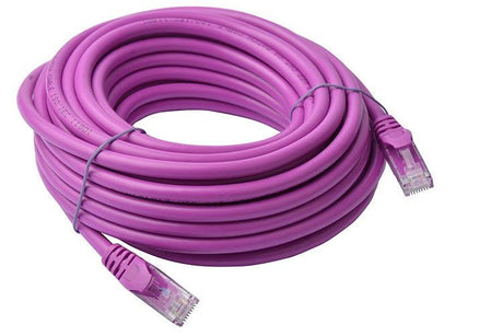 8WARE CAT6A Cable 10m - Purple Color RJ45 Ethernet Network LAN UTP Patch Cord Snagless