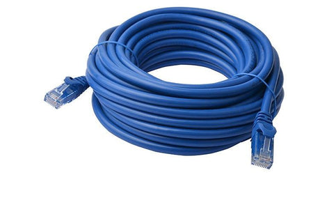 8WARE CAT6A Cable 50m - Blue Color RJ45 Ethernet Network LAN UTP Patch Cord Snagless