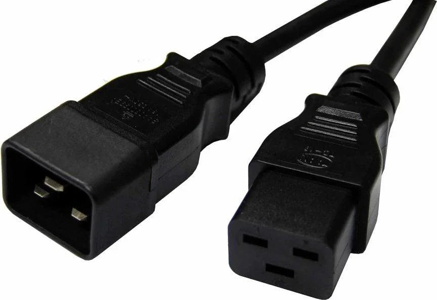 8WARE Power Extension Cable Lead 3m 15A IEC-C19 to IEC-C20 Male to Female for UPS PDU PC Servers Rack-mount Power Distribution Units