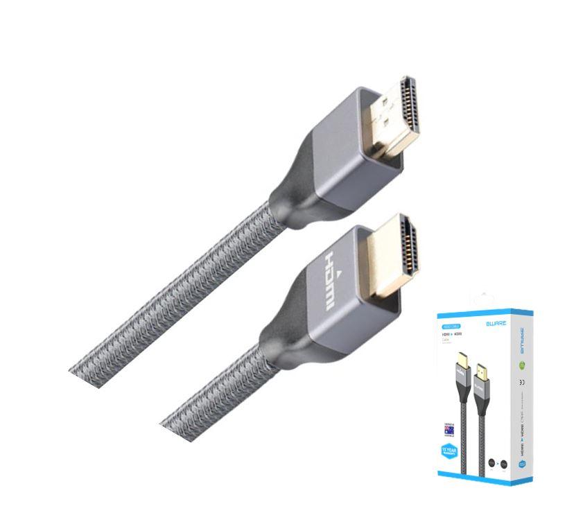 8WARE Premium HDMI 2.0 Cable 2m Retail Pack 19 pins Male to Male UHD 4K HDR High Speed Ethernet ARC Gold Plated for TV XBOX One PS5 PS4 Laptop Monitor