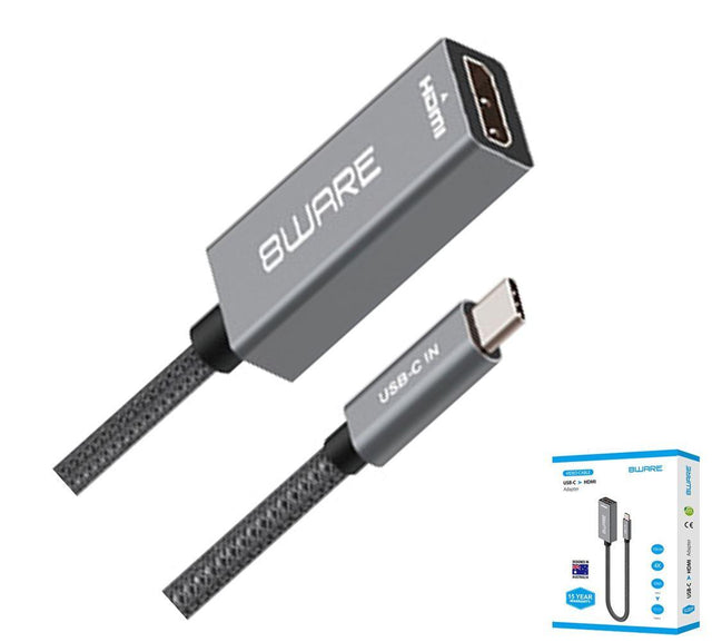 8WARE USB-C to HDMI Male-Female Adapter Converter Cable
