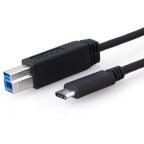 8WARE USB-C to USB-B Cable 1m Type-C to B Male to Male Black 10Gbps