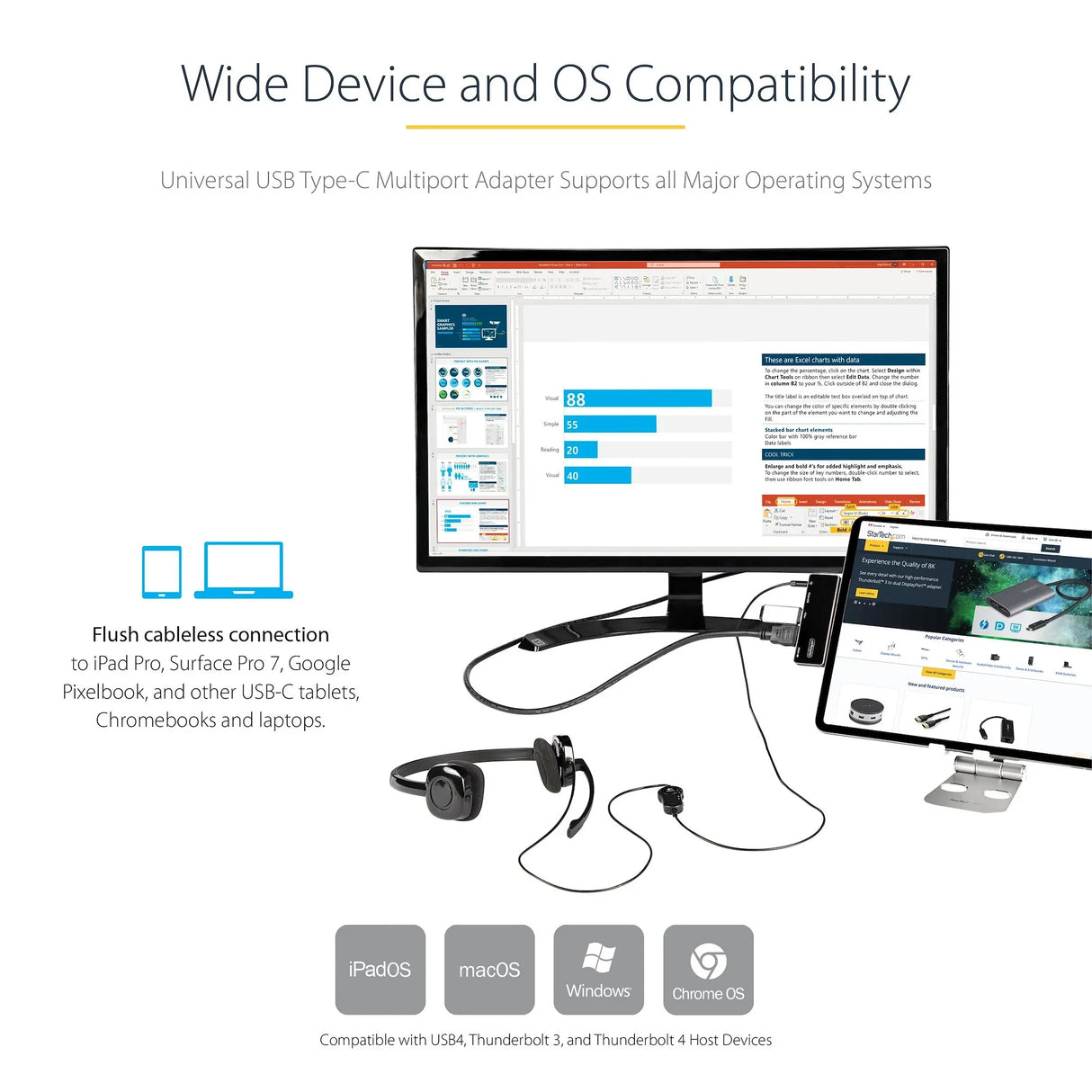 STARTECH USB-C to 4K Multiport Adapter