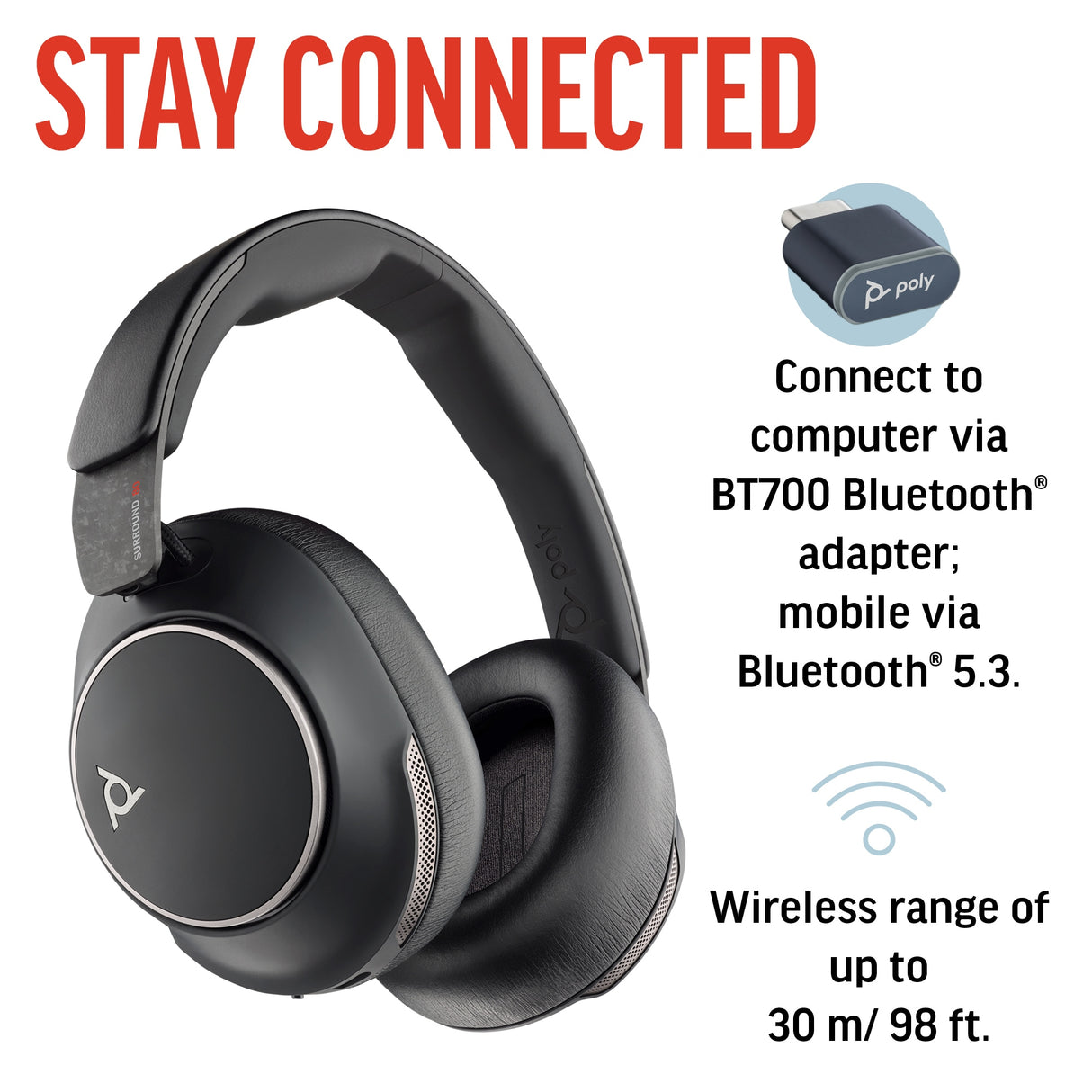 POLY Voyager Surround 80 UC USB-C Headset