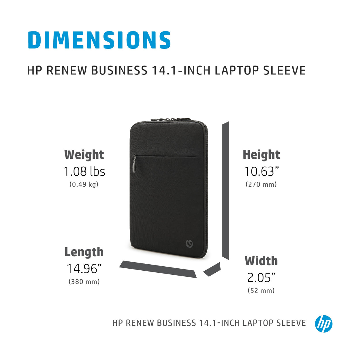 HP Renew Business Laptop Sleeve Case (14.1")